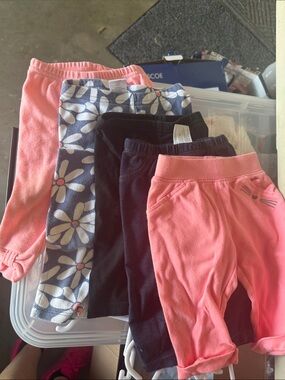 Kids Pink & Black Mixed-Color Bottoms - Pack of Casual Pull-On Pants